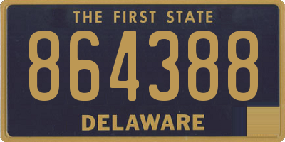 DE license plate 864388