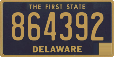 DE license plate 864392