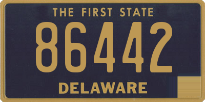 DE license plate 86442