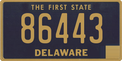 DE license plate 86443