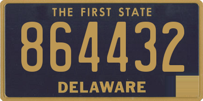 DE license plate 864432
