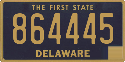 DE license plate 864445