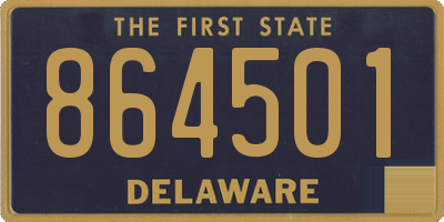 DE license plate 864501