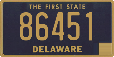 DE license plate 86451
