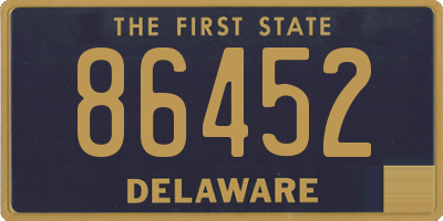 DE license plate 86452