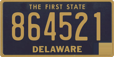 DE license plate 864521