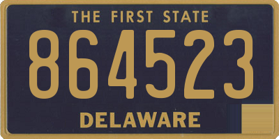 DE license plate 864523