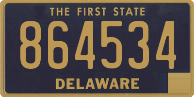 DE license plate 864534