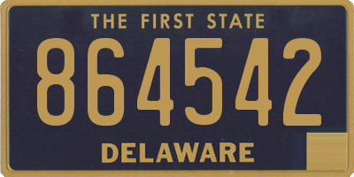 DE license plate 864542