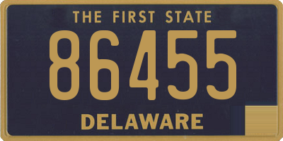 DE license plate 86455