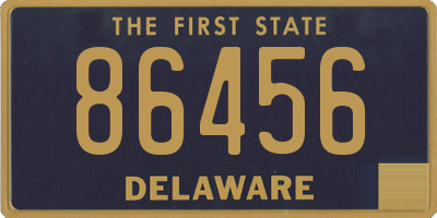 DE license plate 86456