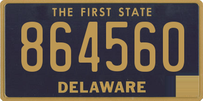 DE license plate 864560