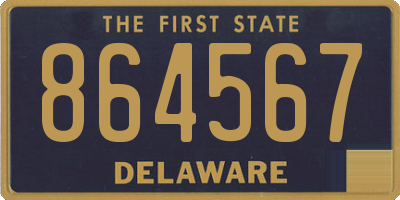 DE license plate 864567