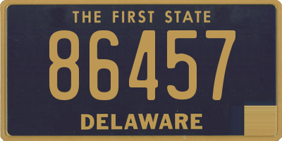 DE license plate 86457