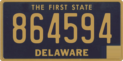 DE license plate 864594
