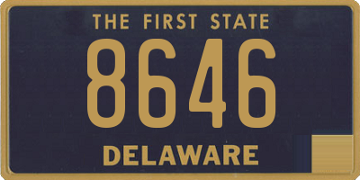 DE license plate 8646