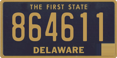 DE license plate 864611