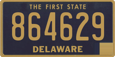DE license plate 864629