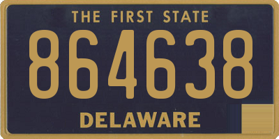 DE license plate 864638