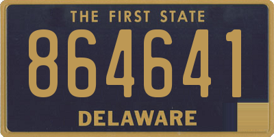 DE license plate 864641