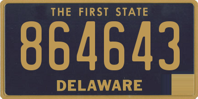 DE license plate 864643