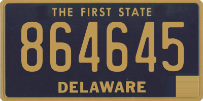DE license plate 864645
