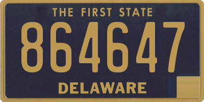 DE license plate 864647