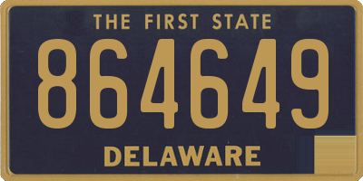 DE license plate 864649