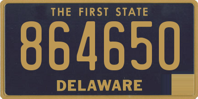 DE license plate 864650