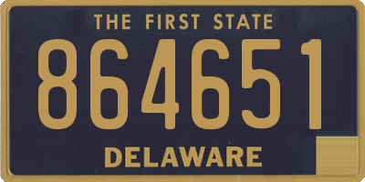 DE license plate 864651
