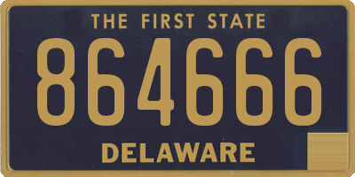 DE license plate 864666