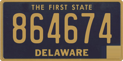 DE license plate 864674