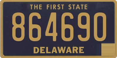 DE license plate 864690