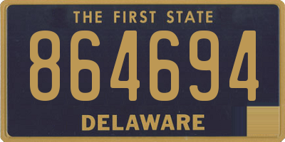 DE license plate 864694