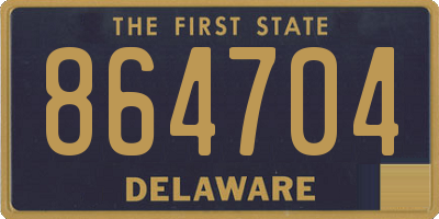 DE license plate 864704