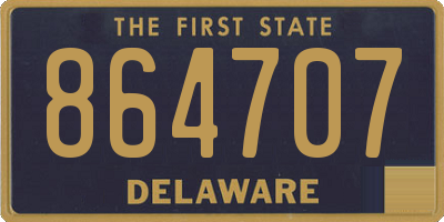 DE license plate 864707