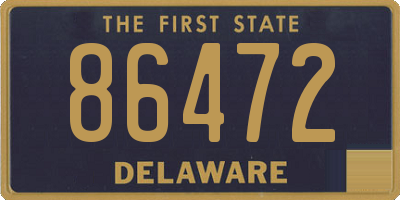 DE license plate 86472