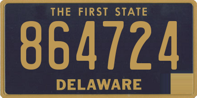 DE license plate 864724
