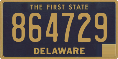 DE license plate 864729