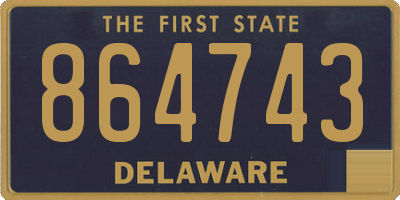 DE license plate 864743