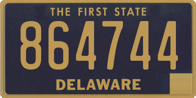 DE license plate 864744