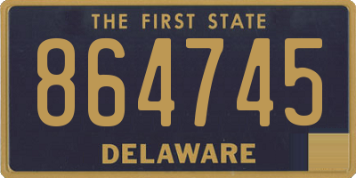 DE license plate 864745