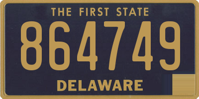 DE license plate 864749