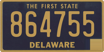 DE license plate 864755