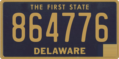 DE license plate 864776