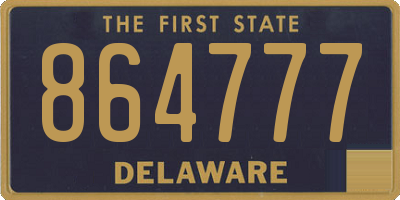 DE license plate 864777