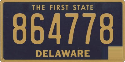 DE license plate 864778