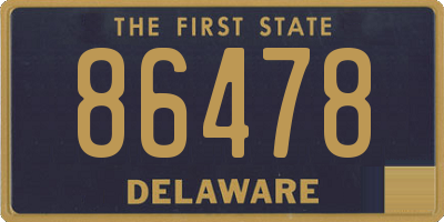 DE license plate 86478