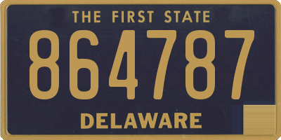 DE license plate 864787
