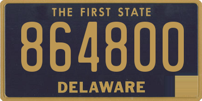 DE license plate 864800